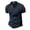 A-Navy408, variant on Bibifish Mens Polo Shirts Stand Up Collar Stitch Line Details Shirts Chest Pocket Short Sleeve Casual Daily Tops