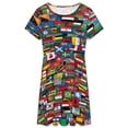 thumbnail image 3 of Flags of All Countries of The World Dress Fashion Beach Short Sleeve Dresses Female Party Printed Sundress, 3 of 7