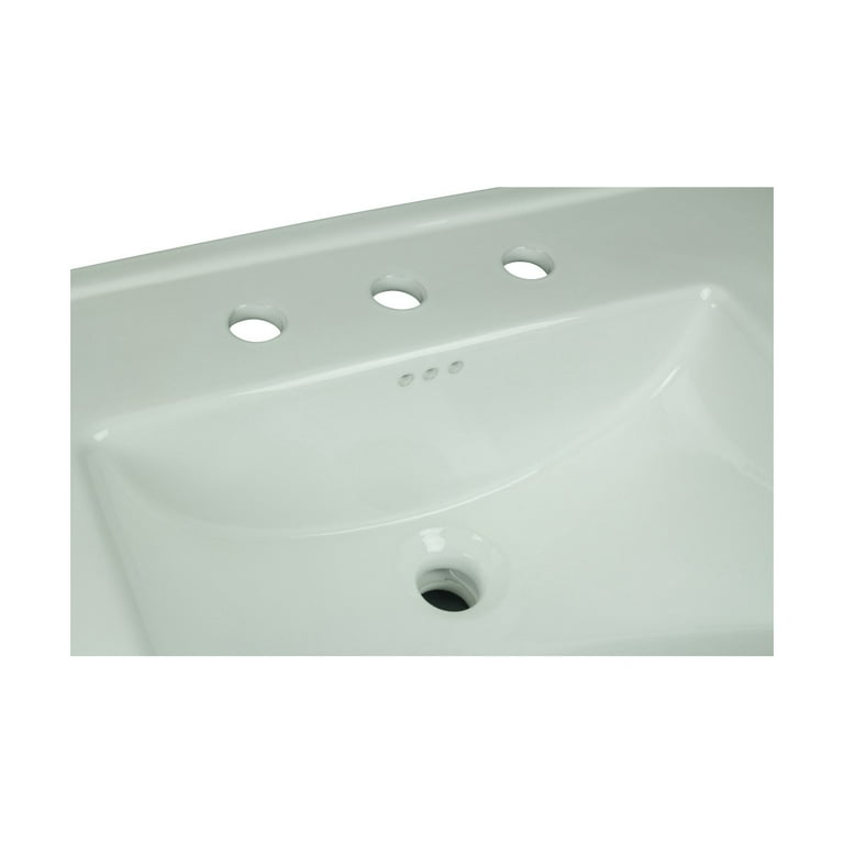 White Bathroom Pedestal Sink Basin Replacement Part 30.38 W with