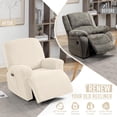 thumbnail image 4 of XUELC Lounge chair elastic single seat shaker velvet waterproof chair cover soft sofa with elasticized furniture protection cover, 4 of 11