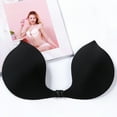 thumbnail image 4 of BYHONG Women Lift Sticky Bra Breathable Strapless Front Button Bra Push up Silicone Bras for Wedding Party Backless Dress Women's&nbsp;bras Black A One Size, 4 of 4