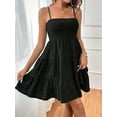 thumbnail image 2 of MORTTIC Women's Spaghetti Strap Sleeveless Smocked A-Line Swing Mini Dress, Elegant Casual Summer Dress, XL, 2 of 5