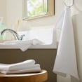 thumbnail image 3 of TOWN & COUNTRY BASICS 4-Piece Waffle Woven Terry Stripe Washcloth Set, 13"x13", 100% Cotton, Quick Dry, White, 3 of 8