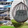 thumbnail image 6 of Outdoor Egg chair cushion replacement,Waterproof hanging hammock swing chair cushions,Papasan Rocking Chair pad for Patio Bedroom Porch Garden（Dark gray）, 6 of 6