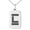 Silver, variant on Stainless Steel Letter L Initial Empire Monogram Engraved Small Rectangle Dog Tag Charm Pendant Necklace