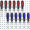thumbnail image 4 of 2 Pieces Pegboard Screwdriver Holder Peg Board Tool Utility Hooks Pegboard Accessories Six-Tool Organizer Racks Accessory Multi-Ring Holder for Pliers(Black), 4 of 7