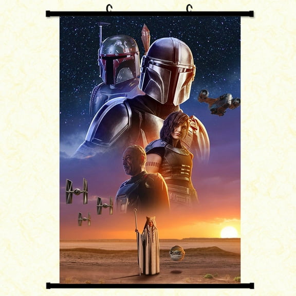 Anime Mandalorian Poster HD Print Canvas Painting Wall Art For Living Room Bedroom Office Decor 11.8x17.7inch, Unframed