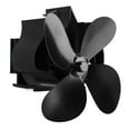 thumbnail image 3 of Ventilador de pared para chimenea, 4 aspas, alimentado por calor, para estufa de leña, color negro, 3 of 14