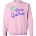 thumbnail image 2 of Inktastic Merry Christmas in Pastel Colors Adult Sweatshirt, 2 of 4