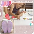 thumbnail image 4 of 15 Pairs Toddler Socks for Girls Non-Slip Crew Anti Slip Sticky Socks With Grips for 1-7 Years Kids Preschool Girls, 4 of 5