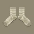 thumbnail image 2 of Womens Stripe Pattern Lightweight Cotton Athletic Socks For Warmth, 2 of 5