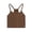 Coffee, variant on Women's Sleeveless Crop Tank Top Rib Knit Racerback Casual Strecth Summer Casual Workout Runing Tops