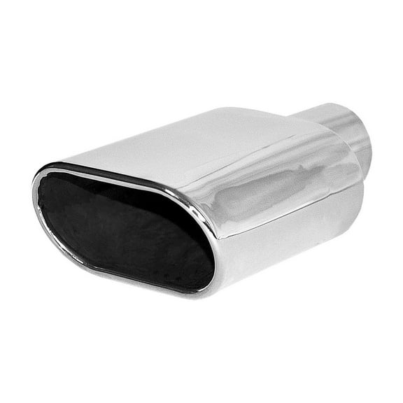 Brand New Polished Stainless Rolled Oval Slant Exhaust Tip 2 1/4" IN 5 1/2 X3 O