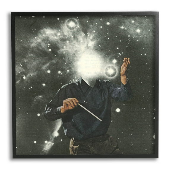 Stupell Industries Abstract Astral Composter Night Sky Graphic Art Black Framed Art Print Wall Art, Design by Matheus Lopes Castro