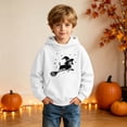 thumbnail image 6 of BaoFuBaoMei Hoodie for Boys Girls Pullover Halloween Ghost Long Cuffed Sleeve Sweatshirt Tops with Pockets Fleece Lined Loose Hooded Fall Clothing for Daily Wear School Party Classroom Celebration, 6 of 8