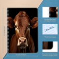 thumbnail image 2 of Spiral Notebook,College Ruled Journal,8.26" x 5.71" 50 Sheets/100 Pages,2 Pack - Cute Brown Cow on Black Background, 2 of 7