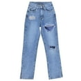 thumbnail image 3 of Women's High Waisted Jeans for Women Ripped Skinny Stretch Distressed Jeans High Rise Butt Lifting Demin Pants Blue S, 3 of 6