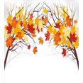 thumbnail image 2 of Ensemble de Housse de Couette, Image d'Érable Canadien Feuilles en Automne Doux, 2 of 6