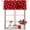 Red Love, variant on Curtain Valances Valentine Love Heart Tree Branch Kitchen Curtains Valances Windows Rod Pocket Pink Window Treatment Topper for Valentins Day Bedroom Living Room Decor, 54x18 inch