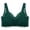 Green, variant on Women's Strappy Padded Medium Support Yoga Workout Bra Green 100D
