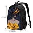 thumbnail image 5 of Honeii Elegant Lady With Hat for Travel Laptop Backpack, Business Laptops Backpack with USB Charging Port, College High School Computer Bag for Men Women, 5 of 7