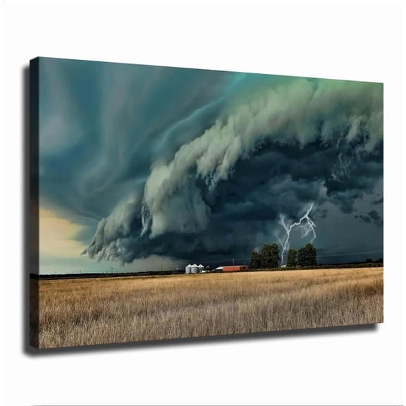 Tornado Lightning Storm Severe Weather Poster Print Wall Art Bedroom Art