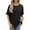 Black, variant on Workout Tops for Women Short Sleeve Womens Fashion Print Tops Short Sleeve Out Blouse Funny Round Neck T-Shirt Tops Gym Shirt 2XL(US:12)