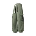 thumbnail image 3 of Zenithor Men's Lightweight Cargo Pants Non-Cuffed Elastic Waist Drawstring Hiking Work Casual Trousers Pockets S-4XL, 3 of 8