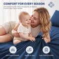 thumbnail image 6 of WISHEAD 4 Piece King Sheet Set, Deep Pocket Soft Bed Sheets, Breathable Cooling Bedding, Easy Care, Blue, 6 of 10