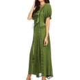 thumbnail image 4 of Sakkas Bridget Renaissance Dress - Green - 1X/2X, 4 of 5