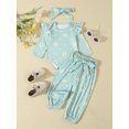 thumbnail image 2 of Suealasg Newborn Girl 3Pcs Fall Outfits Long Sleeve Daisy Print Romper + Long Pants + Headband Set 3 6 12 18 Months Infant Baby Girl Clothes, 2 of 7