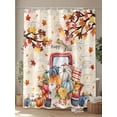 thumbnail image 4 of Fsddascl Fall Shower Curtain Set - 72" x 78" Washable Bathtub Curtain with 12 Hooks, Retro Thanksgiving Truck Pumpkin Maple Leaf Waterproof Fabric Stall Shower Curtains for Bathroom/Bathtub Décor, 4 of 6