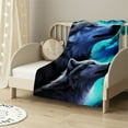 thumbnail image 2 of ARISTURING Wolf Blanket Wolfs Print Throw Blankets for Couch Sofa Bed Stuff Decor Lightweight Soft Cozy Plush Warm Flannel Bedding Blanket for Girls Boys Kids Teen Man Women Adults, 2 of 6