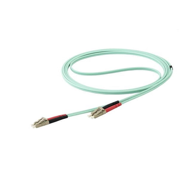 StarTech 7m OM4 LC to LC Multimode Duplex Fiber Optic Patch Cable - Aqua - 50/125 - Fiber Optic Cable - 40/100Gb - LSZH [450FBLCLC7] (234822)
