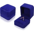 thumbnail image 1 of Joyero de terciopelo de 2 piezas, caja para anillos, caja para pendientes, caja de almacenamiento para colgantes para bodas, compromisos y día de San Valentín, 1 of 5