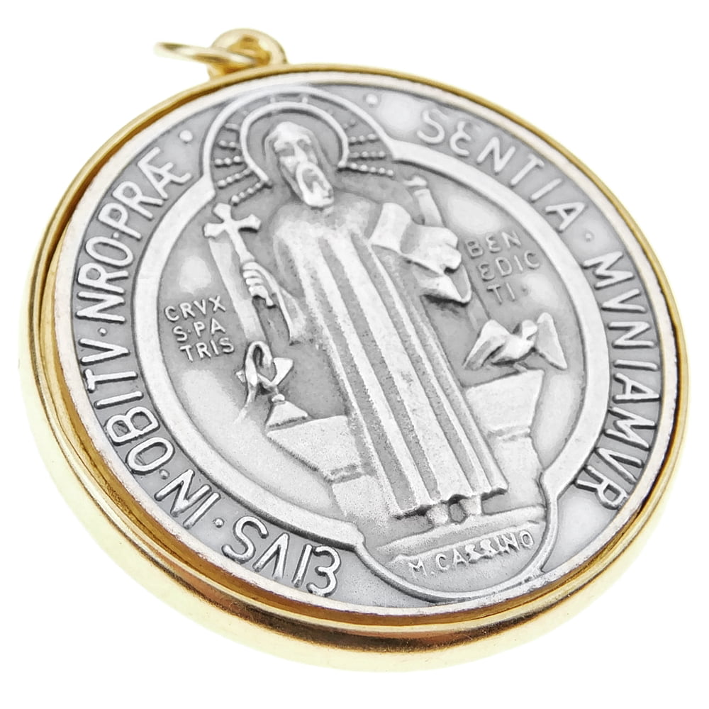 San Benito Con Medallas 9 Inch Finely Made Resin Statue 95452