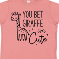 thumbnail image 4 of Inktastic You Bet Giraffe I'm Cute Funny Animal Boys or Girls Toddler T-Shirt, 4 of 5