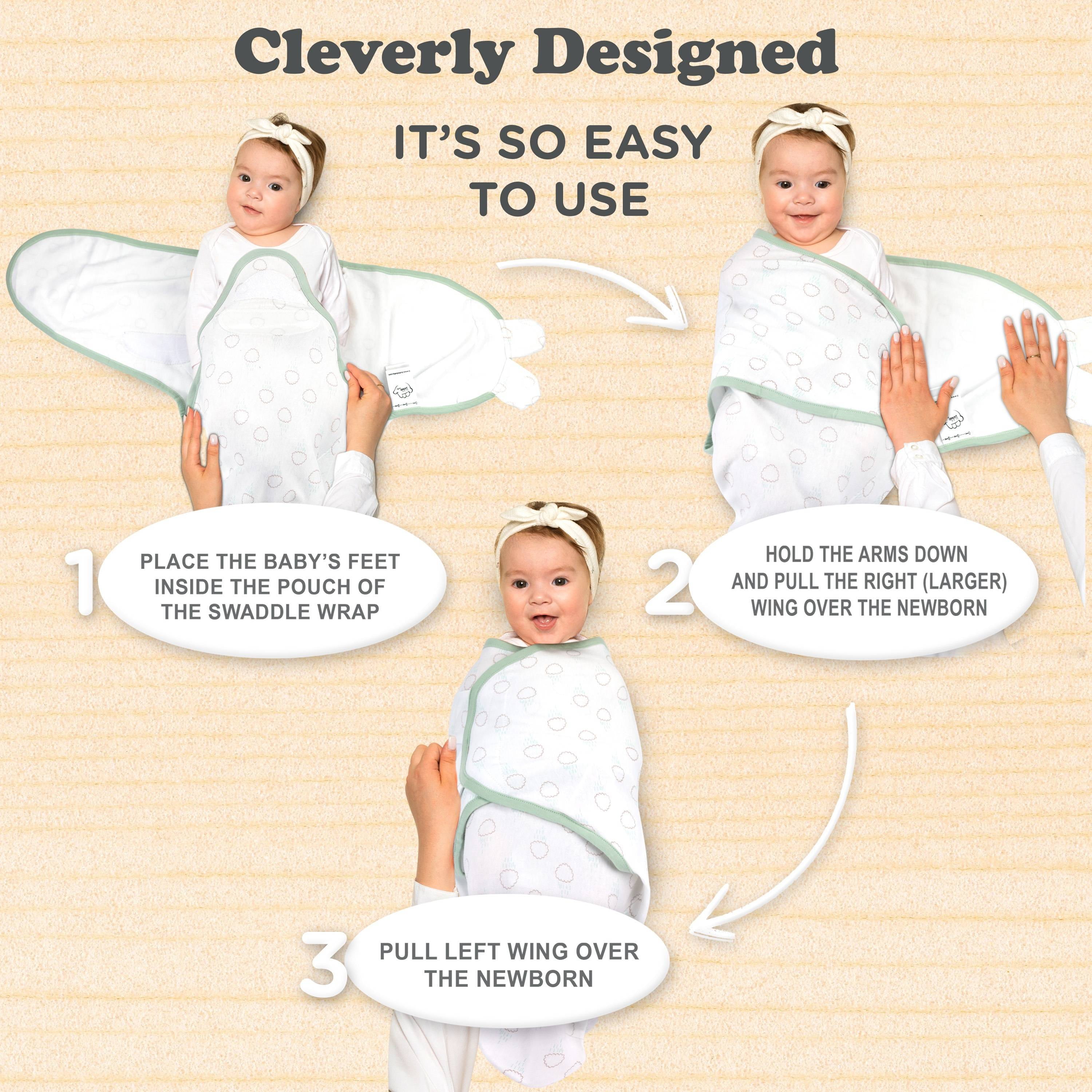 Bublo Baby Swaddles for Newborns 0–3 Months, Organic Cotton Baby Swaddle Blanket, Infant Swaddle Sack, Baby Swaddles 0–3 Months, Newborn Sleep Sacks, Baby Blanket Sleep Sack for Baby Boys & Girls