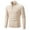 01 Beige, variant on Awdenio Sweaters for Men Quarter-Zip Sweater Cable Knitted Stand Collar Long Sleeved Pullover Soft Casual Thermal Twisted Knitwear Sweaters