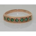 thumbnail image 6 of LBG 18k Rose Gold Natural Emerald Womens Eternity Ring - 8 - Sizes 4 to 12 Available, 6 of 6