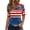 Multicolor#1, variant on Levmjia Women's Fashion Loose Casual Golf Ball Print Collar Zip-Up Shirt, Lightweight Sporty Top for Golf Course & Daily Street Style
