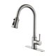 thumbnail image 1 of SINLOOG Single Handle High Arc Pull Out Kitchen Faucet,Single Level Stainless Steel Kitchen Sink Faucets with Pull Down Sprayer, 1 of 4