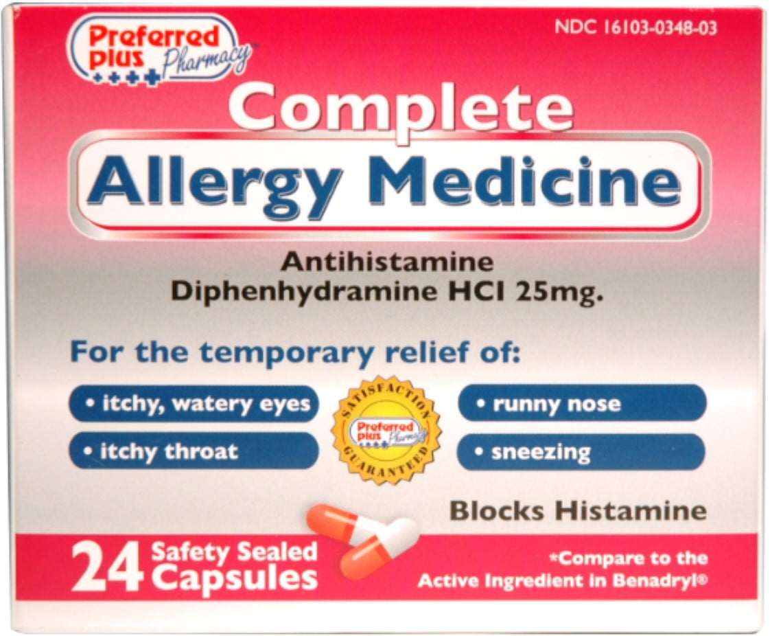 COMPLETE Allergy Medicine (Diphenhydramine HCl 25mg) 24 ea (Pack of 6