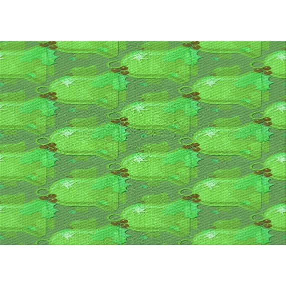 Ahgly Company Machine Washable Indoor Rectangle Transitional Dark Lime Green Area Rugs, 5' x 8'
