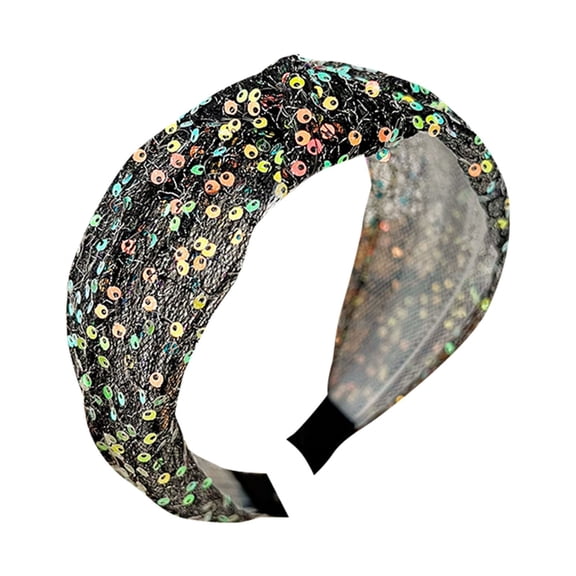 Dyfzdhu Headwear For Women Fashion Knot Glitter Headband Soft Headband Bar Stage Singing Dance Party Headband Glitter Hair Accessories For And