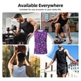 thumbnail image 5 of Kdxio Purple Snowflakes for Men's Muscle T-shirt,Sleeveless for Workout Running Athletic Gym Lounge Casual, 5 of 5