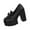 Black Leather Shoes for Women, variant on Hopeusnice Women's Leather Shoes Non-Slip Breathable Trendy Soft Pumps Shoes Thick-Soled Heel PU Materials Summer And Fall Shoes Round Toe Moisture-Wicking Walking Shoes Black 36