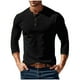 thumbnail image 2 of pstuiky manga larga para hombre, Camiseta de pana con botones, cuello redondo y manga larga de color liso para hombre Tops casuales para hombres s, 2 of 8