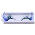 thumbnail image 1 of False Eyelashes Exquisite Beautiful Blue Natural Feather Fake Eyelashes Dress Party Masquerade Queen False Eyelashes, 1 of 3