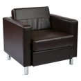 OSP Home Furnishings Pacific Armchair In Espresso Faux Leather ...